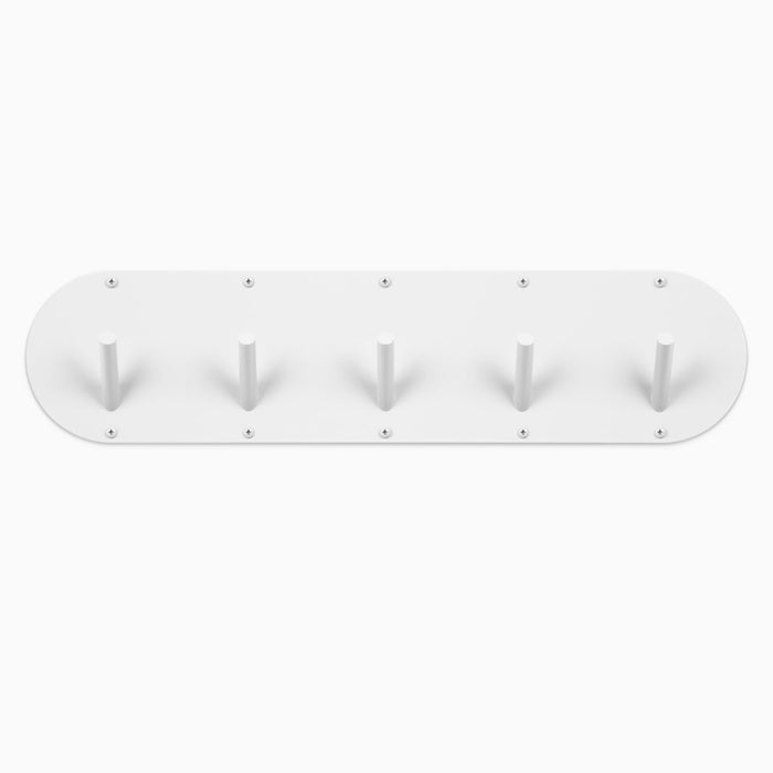 Peggy Round 5 Wall Hook in matte white steel with minimalist design for durable, space-saving wall organization by Shelfology