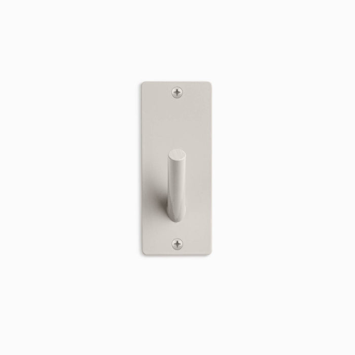 Peggy Square 1 Wall Hook in matte concrete finish with simple, strong design for minimalist, functional wall hooks by Shelfology