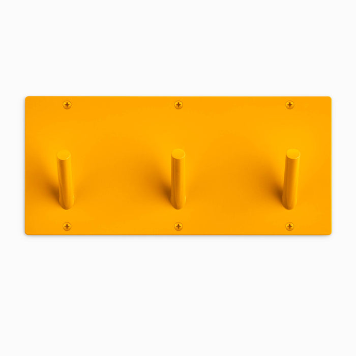 Peggy Square 3 Wall Hook in vibrant orange crush with minimalist, sturdy design for functional wall hooks by Shelfology