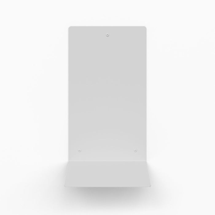 Perch Square Plant Shelf in matte white steel with clean lines for modern wall display and functional organization