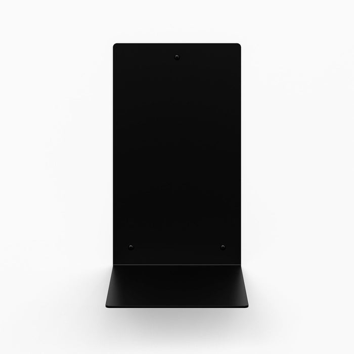 Perch Square Plant Shelf in matte black steel with simple floating design for sleek wall display and organization