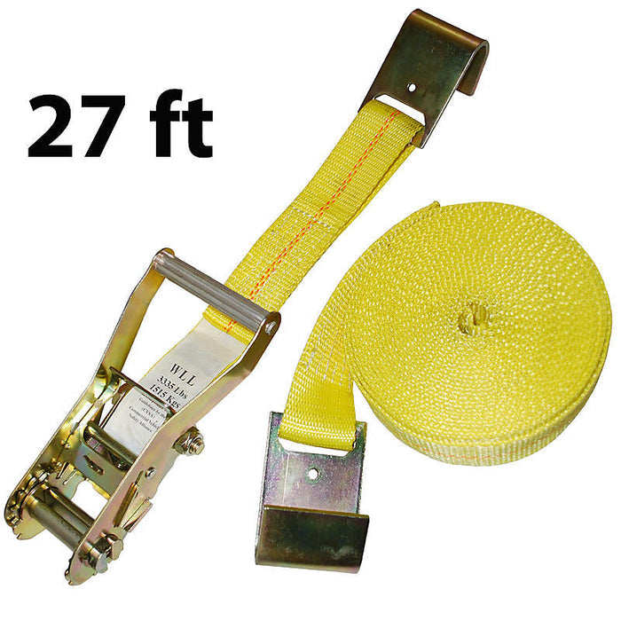 Ratchet Straps USA 2" x 27' Ratchet Strap w/Flat Hooks