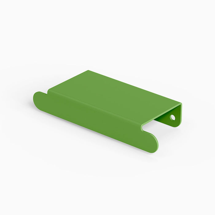 Rem Cabinet Pull - Center in fresh green with simple, sturdy design crafted for reliable and functional floating shelf hardware
