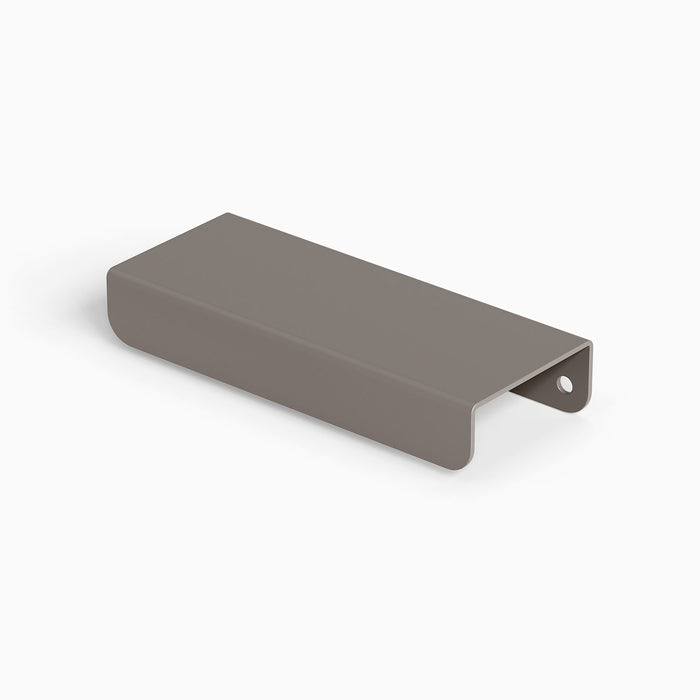 Rem Cabinet Pull - None in soft ars taupe with a streamlined shape for functional and durable shelf and wall hardware integration