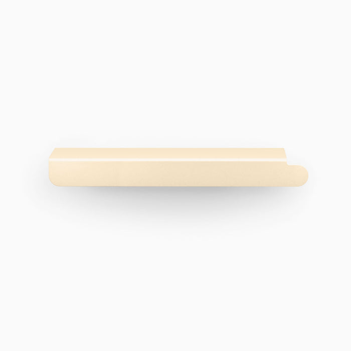 Rem Cabinet Pull - Right in smooth cream finish designed for functional, minimalist cabinet hardware by Shelfology