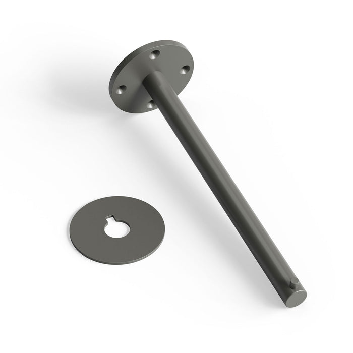 Roderick Hanger Hook in industrial-style matte black metal with mounting plate for wall hooks and organized storage