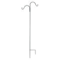 Shepherd's Hook, Double Offset, Black Steel, 84-In.