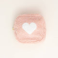 Sherpa Pouches with Heart Design ~ 3 Styles