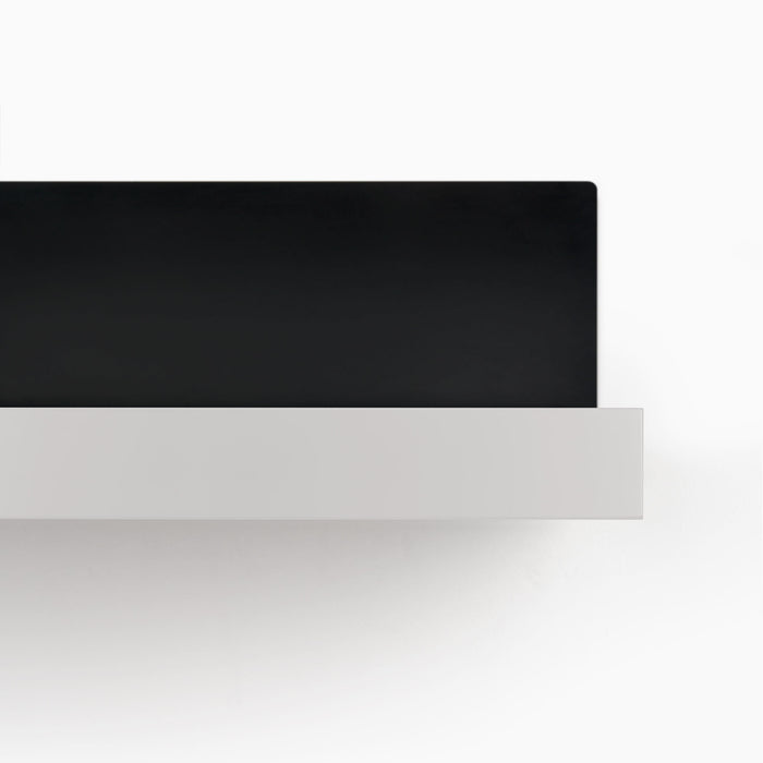 Skaksel Concretey Floating Shelf with clean concrete ledge and solid matte black steel mount for modern display and organization