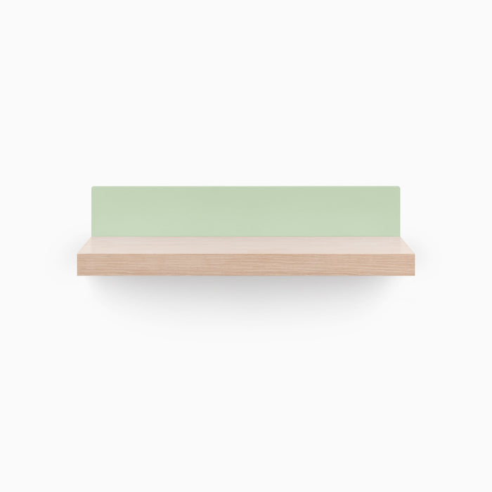 Skaksel Glazed White Oak Floating Shelf with solid wood ledge and minimal floating shelf bracket for modern display