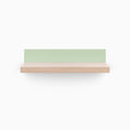 Skaksel Glazed White Oak Floating Shelf with solid wood ledge and minimal floating shelf bracket for modern display