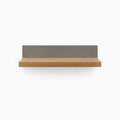 Skaksel Nutmeg Floating Shelf featuring solid hardwood with steel mount for modern wall display and organization