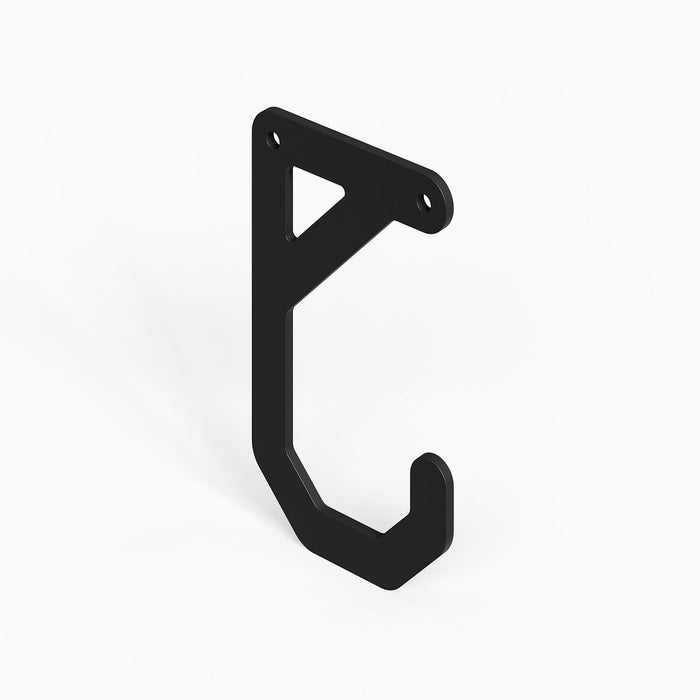 Studly Wall Storage System Ceiling Hook in black metal, designed for durable, minimalist wall organization and functional hanging solutions.