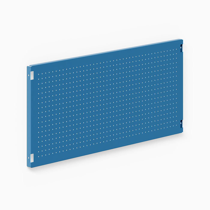 Studly Wall Storage System Pegboard Panel in rich blue powder-coated steel, designed to organize tools and gear while maximizing wall space with minimalist American craftsmanship.