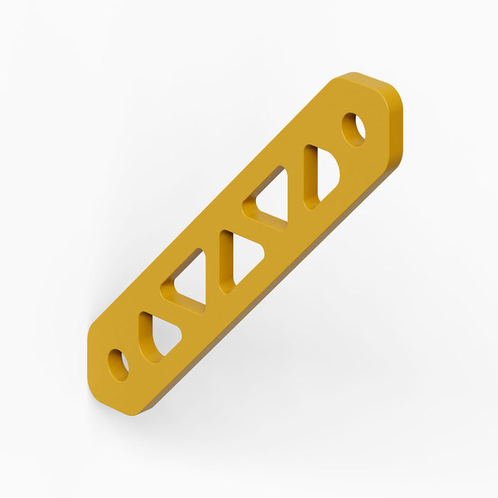 Studly Wall Storage System Steel Shelf Bracket in honey mustard powder-coated steel, engineered for strong, minimalist floating shelf support and display.
