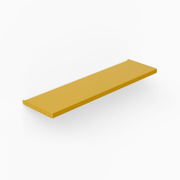 Studly Wall Storage System Steel Shelf in honey mustard powder-coated steel, offering a durable and minimalist solution to organize and display essentials.