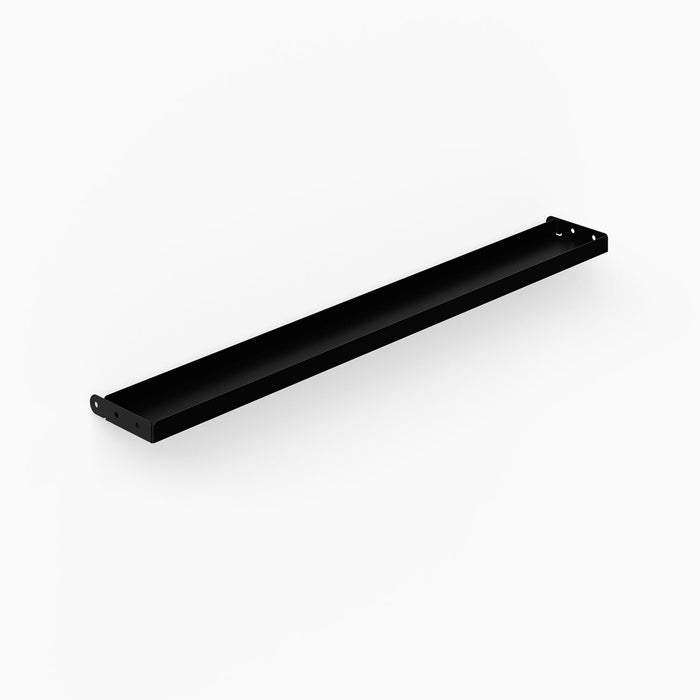 Studly Wall Storage System Steel Tray in matte black steel, designed for durable, minimalist wall shelves and organization with modern functionality.