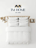 TM Home 3-Piece Striped Duvet Cover Set + 2 pillow case  – 100% Natural Cotton, Hotel-Grade Luxury Comfort