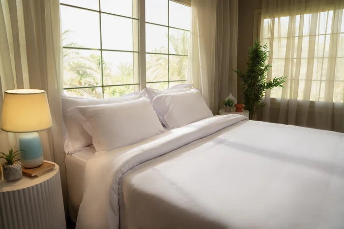 TM Home Fitted Sheet Set – 100% Cotton Percale – Breathable & Cooling Comfort – All-Season Luxury