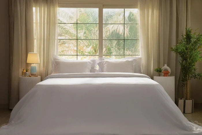 TM Home Fitted Sheet Set – 100% Cotton Percale – Breathable & Cooling Comfort – All-Season Luxury