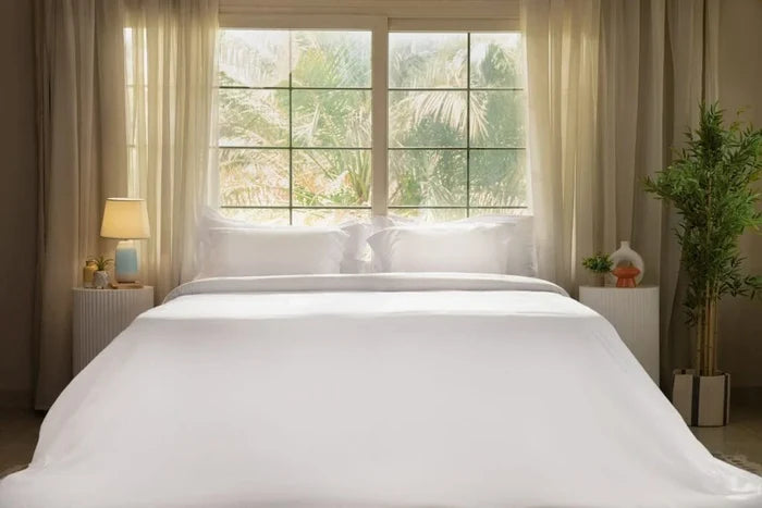 TM Home White Duvet Cover 600TC + 2 pillow case 100% Premium Egyptian Cotton – Soft, Breathable & Hotel-Quality Finish