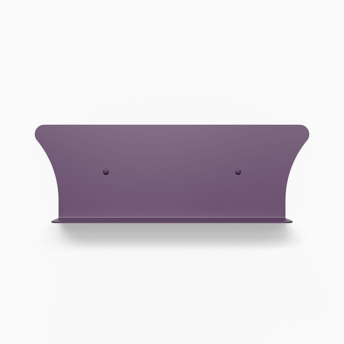 Tony Tony Tony Concave Shelf in deep purple steel with smooth concave design for sleek wall display and organization