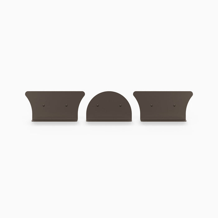 8" Shelves / 2 Concave + 1 Convex / Tungsten
