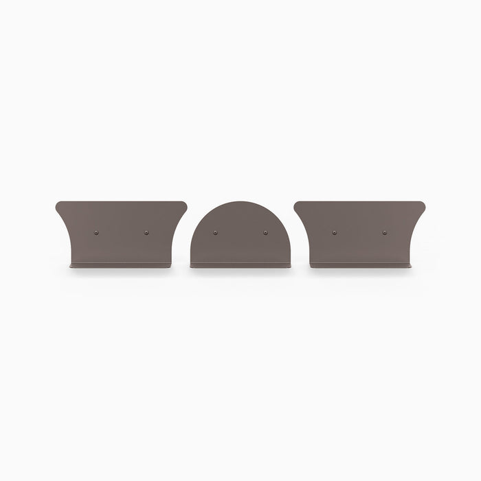8" Shelves / 2 Concave + 1 Convex / Arsenic