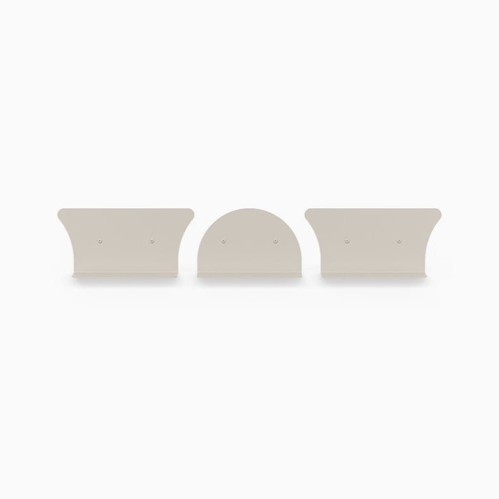 8" Shelves / 2 Concave + 1 Convex / Concretey