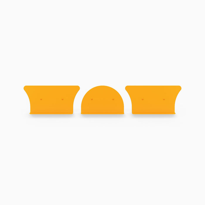 8" Shelves / 2 Concave + 1 Convex / Orange Crush