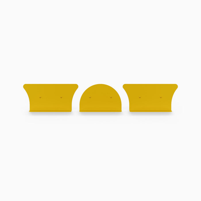 8" Shelves / 2 Concave + 1 Convex / Honey Mustard