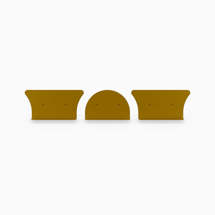 8" Shelves / 2 Concave + 1 Convex / Deep Shag