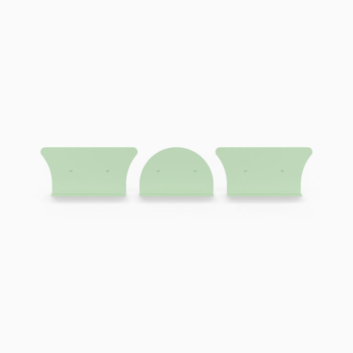 8" Shelves / 2 Concave + 1 Convex / Minty Breath