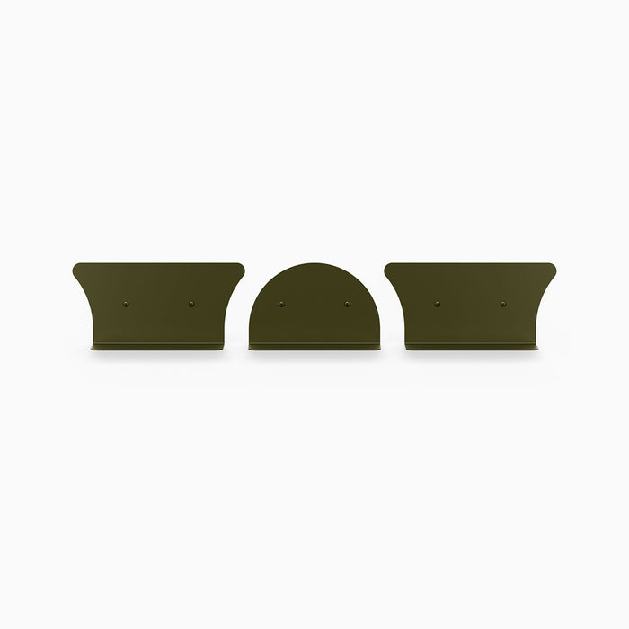 8" Shelves / 2 Concave + 1 Convex / Forest