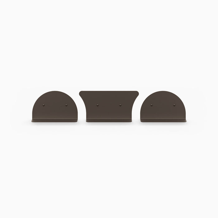 8" Shelves / 2 Convex + 1 Concave / Tungsten
