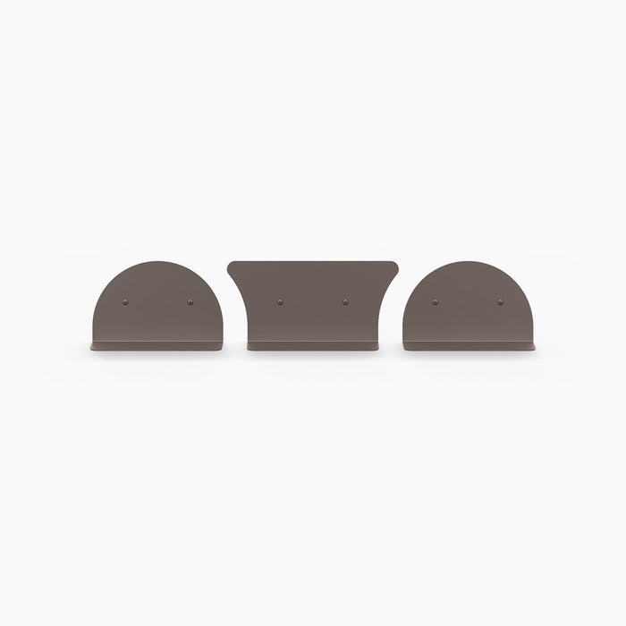 8" Shelves / 2 Convex + 1 Concave / Arsenic