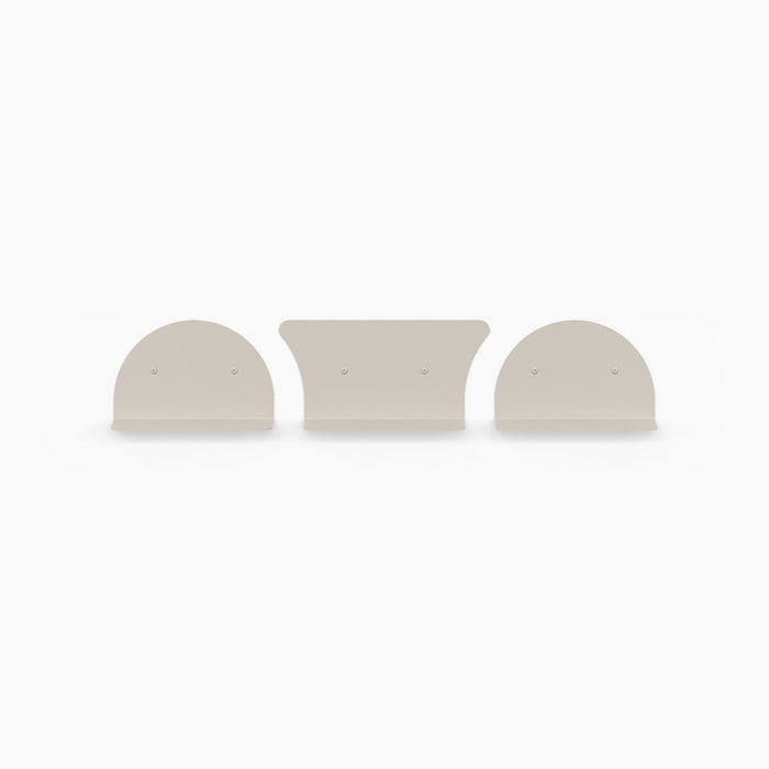 8" Shelves / 2 Convex + 1 Concave / Concretey