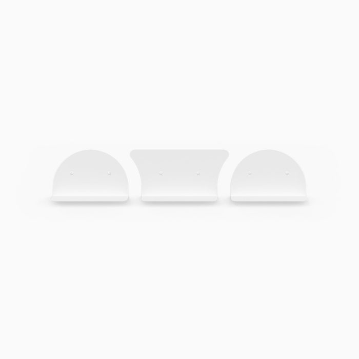 8" Shelves / 2 Convex + 1 Concave / White Matte