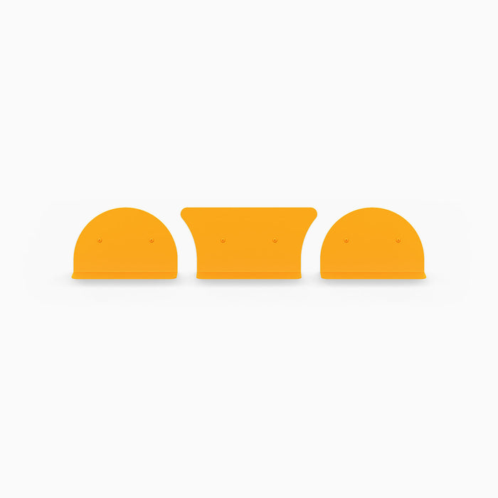 8" Shelves / 2 Convex + 1 Concave / Orange Crush