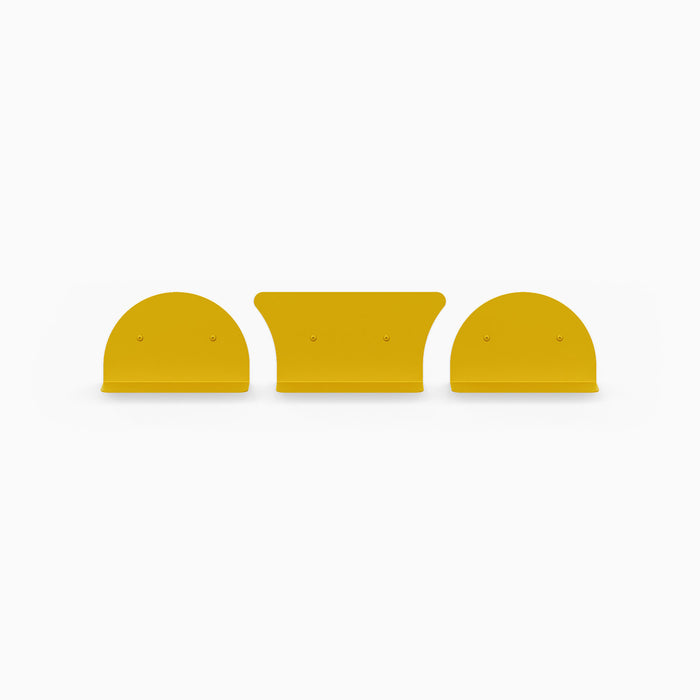 8" Shelves / 2 Convex + 1 Concave / Honey Mustard