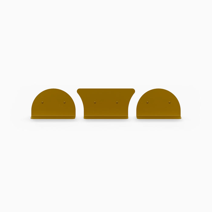8" Shelves / 2 Convex + 1 Concave / Deep Shag