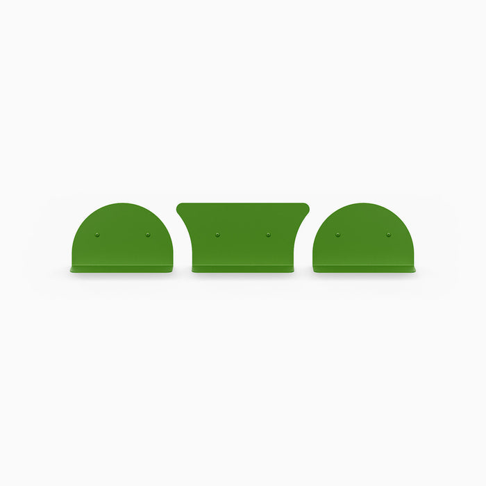 8" Shelves / 2 Convex + 1 Concave / Lime Wire