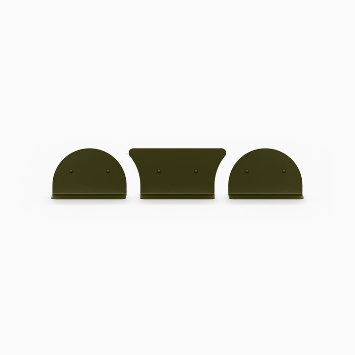 8" Shelves / 2 Convex + 1 Concave / Forest