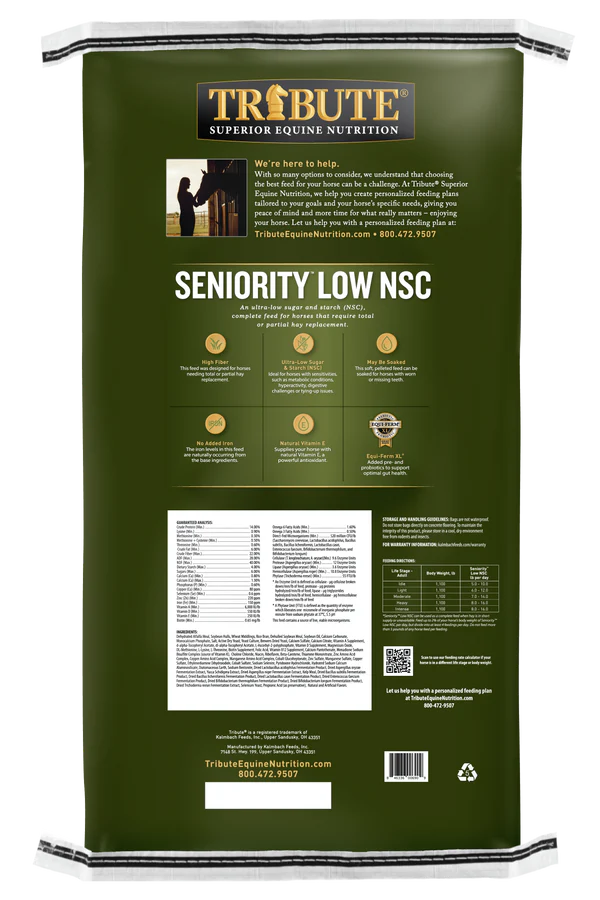 Tribute Seniority® Low NSC (10%) Horse Feed