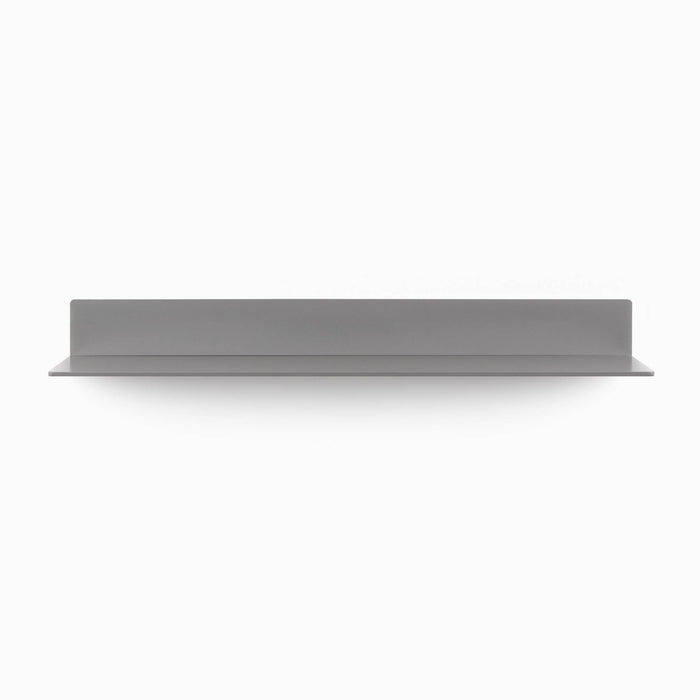 Tromso FM3 Steel Floating Shelf in sleek grey steel with minimalist metal floating shelf design by Shelfology