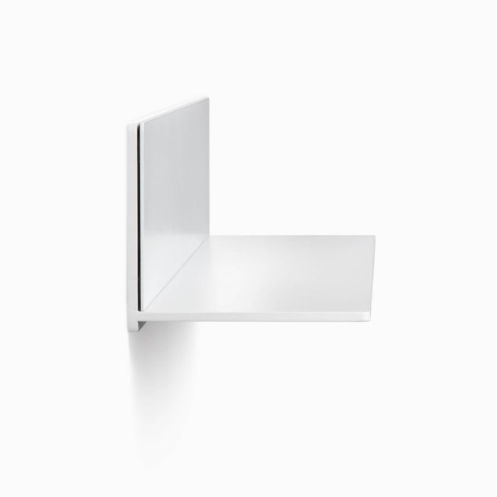 Tromso FM5 Steel Floating Shelf in white steel with minimalist design and sturdy metal display ledge by Shelfology