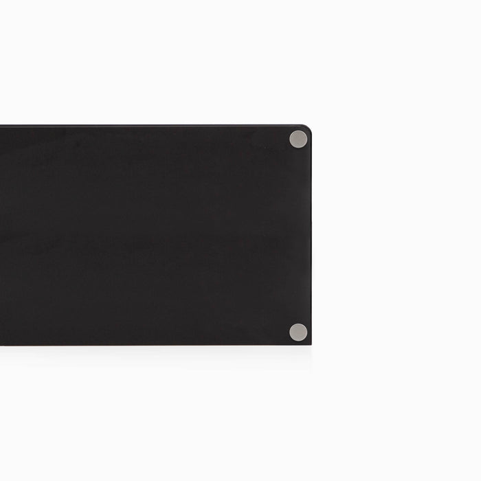 Tromso FM5 Steel Floating Shelf in black steel with clean minimalist design and metal support accents by Shelfology