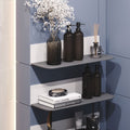 Tromso RADius FM5 Steel Floating Shelf with sleek steel design holding decor and books for minimalist wall display and organization