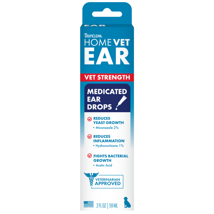 TropiClean HomeVet Medicated Dog Ear Drops