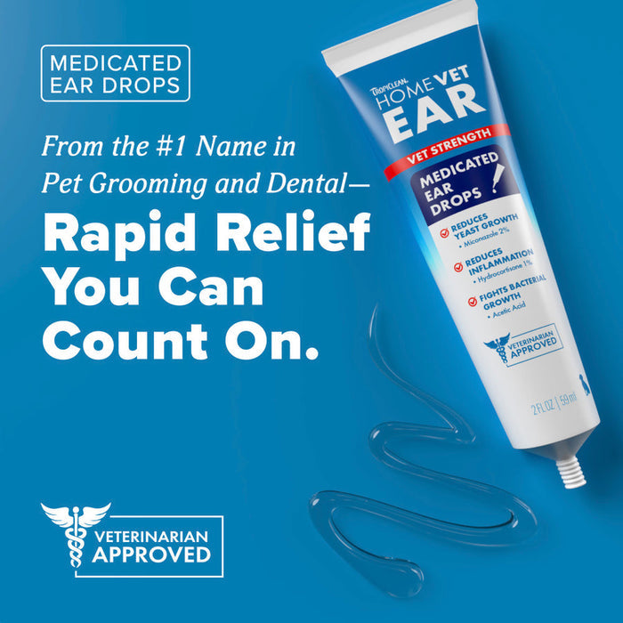 TropiClean HomeVet Medicated Dog Ear Drops